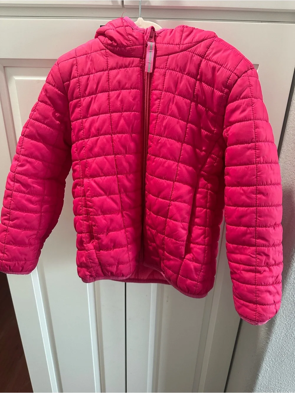 Cat & Jack Quilted Hooded Puffer Jacket - Bright Pink